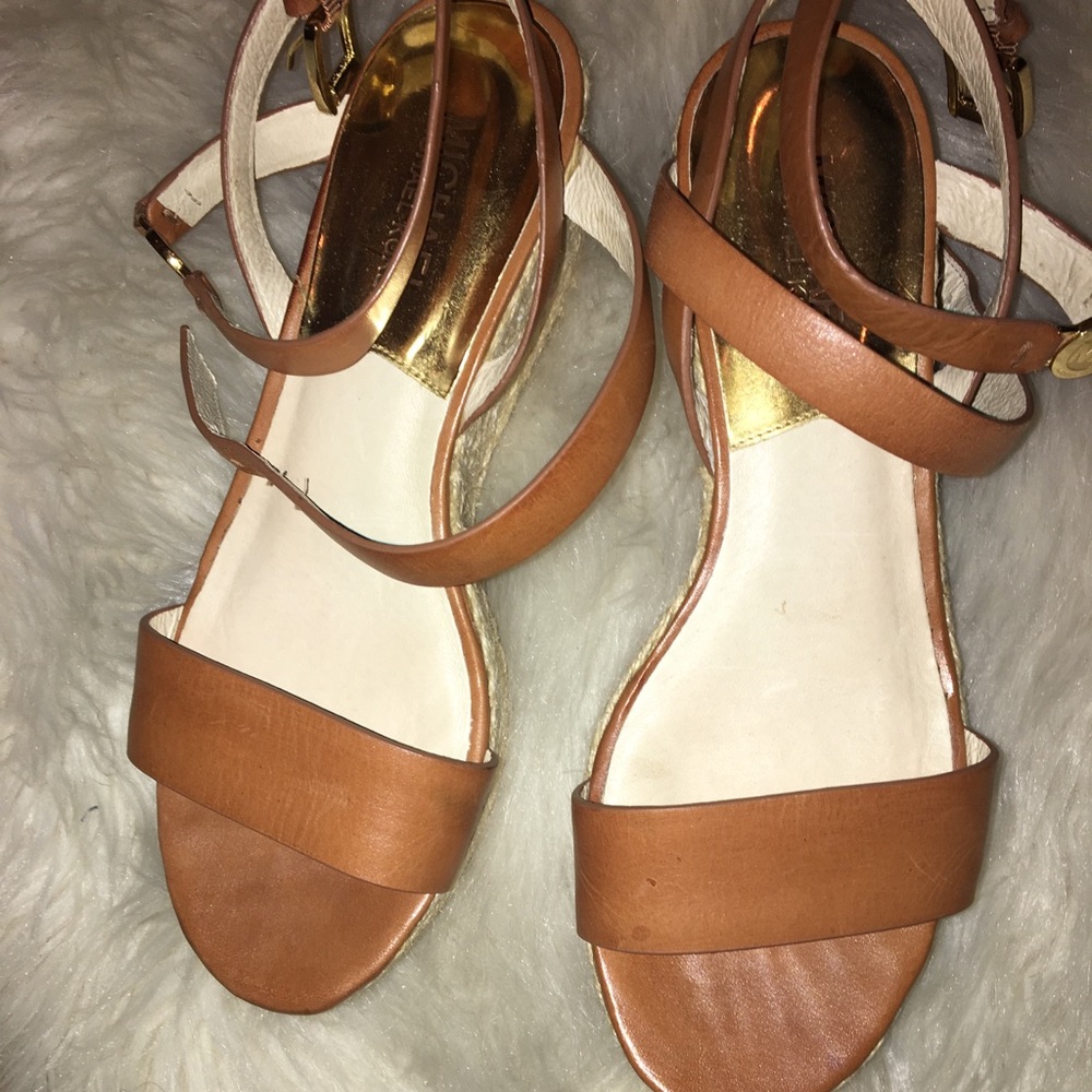 Michael Kors Leather Wedges